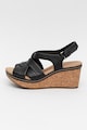 Clarks Sandale wedge de piele Annadel Reyna Femei