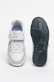 U.S. Polo Assn. Pantofi sport de piele ecologica cu velcro si insertii de piele intoarsa ecologica Cline Jr Baieti