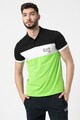 EA7 Tricou polo cu model colorblock Barbati