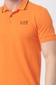 EA7 Tricou polo din material pique cu logo pe piept Barbati