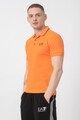 EA7 Tricou polo din material pique cu logo pe piept Barbati