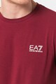 EA7 Tricou cu decolteu la baza gatului si logo discret pe piept Barbati