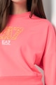 EA7 Bluza sport crop cu maneci cazute Femei