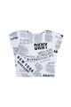 DKNY Tricou crop cu nod frontal Fete