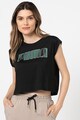 Puma Tricou crop cu tehnologie dryCELL si imprimeu logo pentru fitness Femei