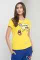 Love Moschino Tricou cu decolteu la baza gatului si imprimeu grafic Femei