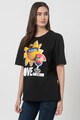 Love Moschino Tricou cu imprimeu si maneci cazute Femei