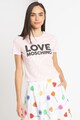 Love Moschino Tricou cu imprimeu grafic si logo Femei