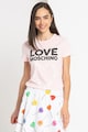 Love Moschino Tricou cu imprimeu grafic si logo Femei