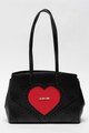 Love Moschino Geanta de piele ecologica cu bareta si perforatii decorative Femei