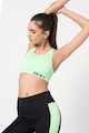 DKNY Bustiera cu logo si spate decupat, pentru fitness Femei