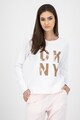 DKNY Bluza cu imprimeu logo stralucitor Femei