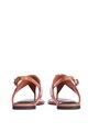 CALVIN KLEIN JEANS Sandale de piele cu bareta separatoare si aplicatie logo metalica Femei