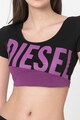 Diesel Top crop cu imprimeu logo supradimensionat Femei
