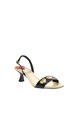 Love Moschino Sandale slingback din piele cu nituri in forma de inima Femei