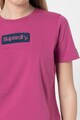 SUPERDRY Tricou cu decolteu la baza gatului si broderie logo Workwear Femei