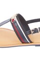 Tommy Hilfiger Sandale de piele cu bareta separatoare si logo metalic Femei