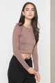 Only Play Bluza crop cu insertii din plasa Jabril Femei