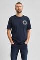 Selected Homme Tricou din bumbac organic cu logo Barbati