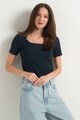 Maison Scotch Tricou din amestec de lyocell cu striatii Femei