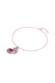 Highstreet Jewels Colier placat cu aur rose cu cristale Femei