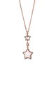 Loisir by Oxette Colier placat cu aur rose de 14K cu pandantiv Mother of Pearl Femei