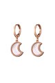 Loisir by Oxette Cercei drop decorati cu mother of pearl, placati cu aur rose de 14K Femei