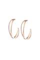 OXETTE 14 karátos arany bevonatú karika-fülbevaló kristályokkal, Vörösaranyszín, női