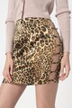 Missguided Fusta cu animal print si decupaje laterale Femei