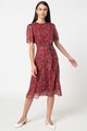 L.K. Bennett Rochie midi din amestec de matase cu model floral Eve Femei