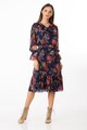 Sense Rochie evazata cu model floral Femei