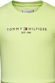 Tommy Hilfiger Rochie evazata din amestec de bumbac organic, cu logo Fete