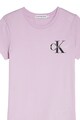 CALVIN KLEIN Tricou slim fit din bumbac organic cu logo Fete