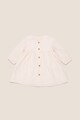 Marks & Spencer Set 2 rochii casual, fete, cu dungi si imprimeu inimioare, Alb/Galben Fete