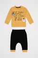 DeFacto Set de bluza si pantaloni jogger cu imprimeu text Baieti