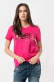 Diesel Tricou cu imprimeu logo metalizat Sily Femei