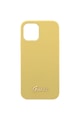 GUESS Husa Cover  Silicone Metal Logo pentru iPhone 12 Pro Max GUHCP12LLSLMGYE, Yellow Femei