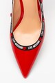 Love Moschino Pantofi slingback de piele lacuita cu benzi logo Femei