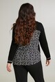 Fiorella Rubino Pulover tricotat fin cu segment cu model cu stele pe partea din spate Femei