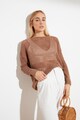 Trendyol Pulover tricotat lejer cu aspect transparent Femei