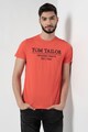 Tom Tailor Tricou cu decolteu la baza gatului si imprimeu logo Barbati