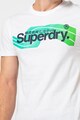 SUPERDRY Tricou cu imprimeu logo si decolteu la baza gatului Barbati