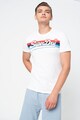 SUPERDRY Tricou cu imprimeu logo si decolteu la baza gatului Barbati