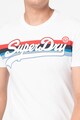 SUPERDRY Tricou cu imprimeu logo si decolteu la baza gatului Barbati