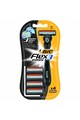 Bic Aparat de Ras Hybrid pentru barbati  Flex 3, 3 lame, pachet standard, 4 bucati Barbati