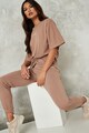 Missguided Set de tricou si pantaloni sport cu talie elastica Femei