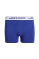 Jack & Jones Set 3 perechi de boxeri, baieti, cu banda cu logo in talie, Albastru/Verde/Rosu Baieti