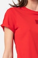HUGO Вталена тениска с контрастно лого Жени