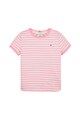 Tommy Hilfiger Tricou din amestec de bumbac organic cu model in dungi Fete