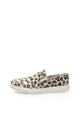 Zee Lane Pantofi slip-on bej din piele cu par scurt si cu animal print Femei